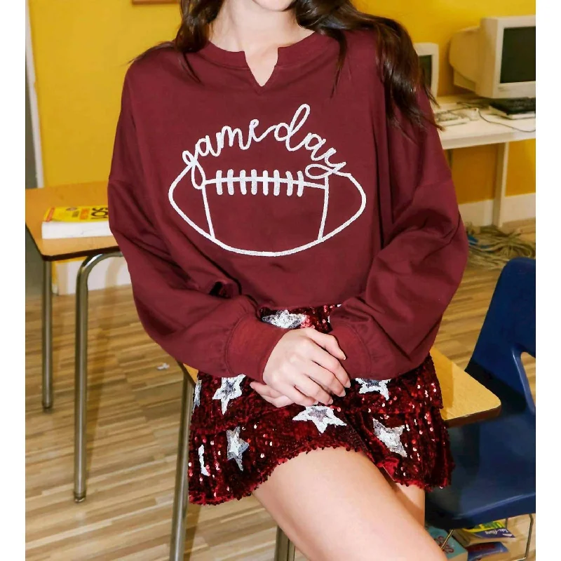 Exclusive Discount Game Day Sweatshirt In Maroon