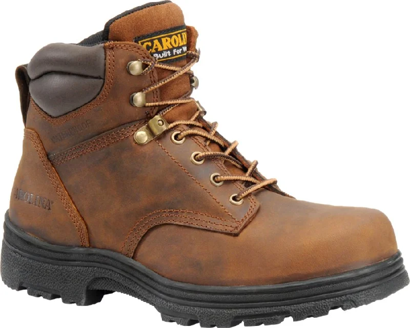 Men's Durable Boots Carolina 3526 Crazy Horse Steel Toe Work Boots