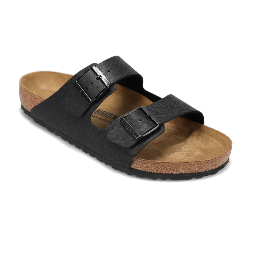 Men's Flexible Sole Boots Men's Arizona Saffiano Black Birko-Flor