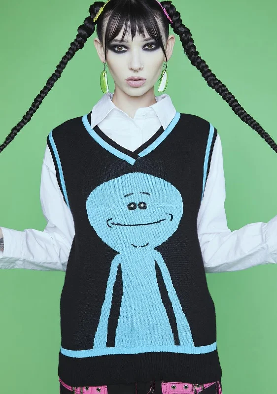 Relaxed Fashion Meseeks And Destroy Intarsia Sweater Vest