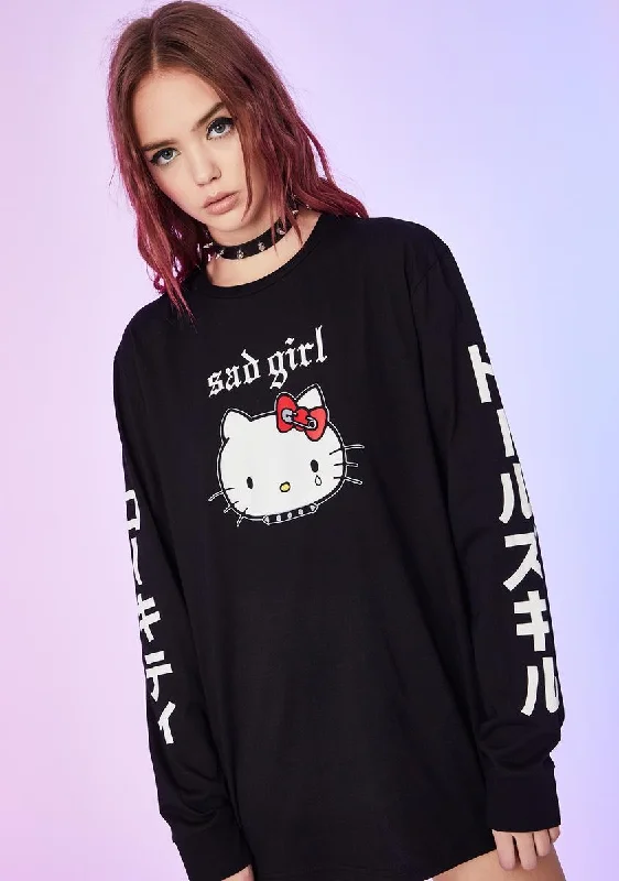 Women Wear Boutique Sad Grls Club Graphic Tee