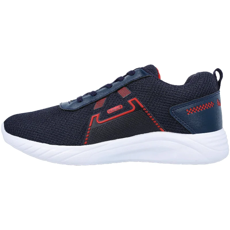 Men's Premium Boots Men's Lace-up walking Shoes - WS3065 Navy Blue Red