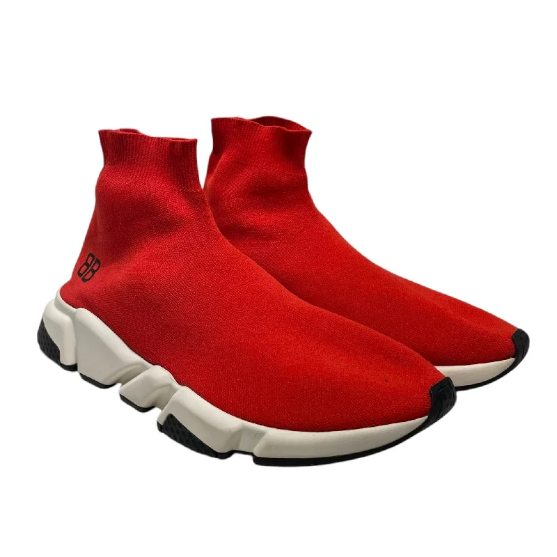Men's Comfortable Shoes BALENCIAGA/Hi-Sneakers/US 10/Cotton/RED/