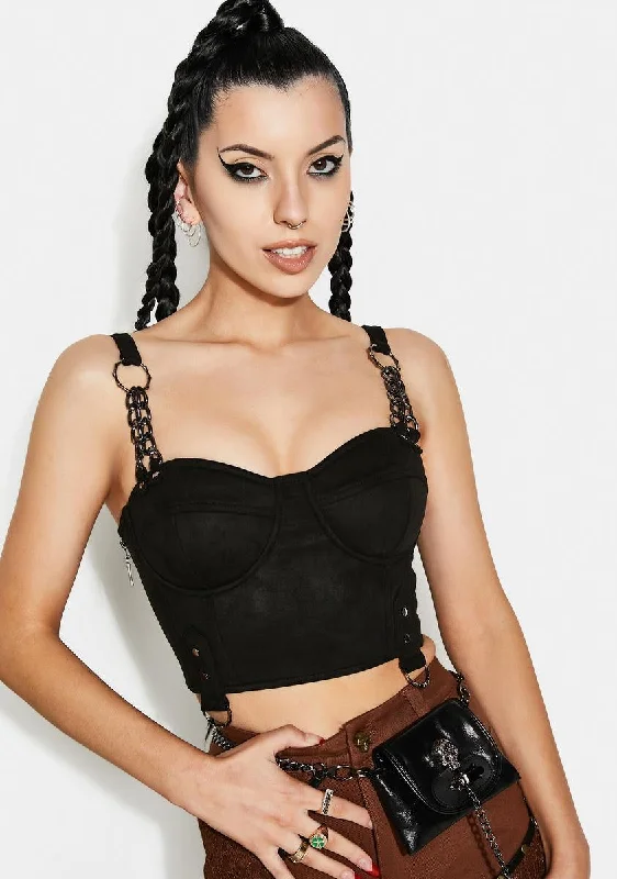 Fashionable Dresses for Women Punk Chained Corset Vest