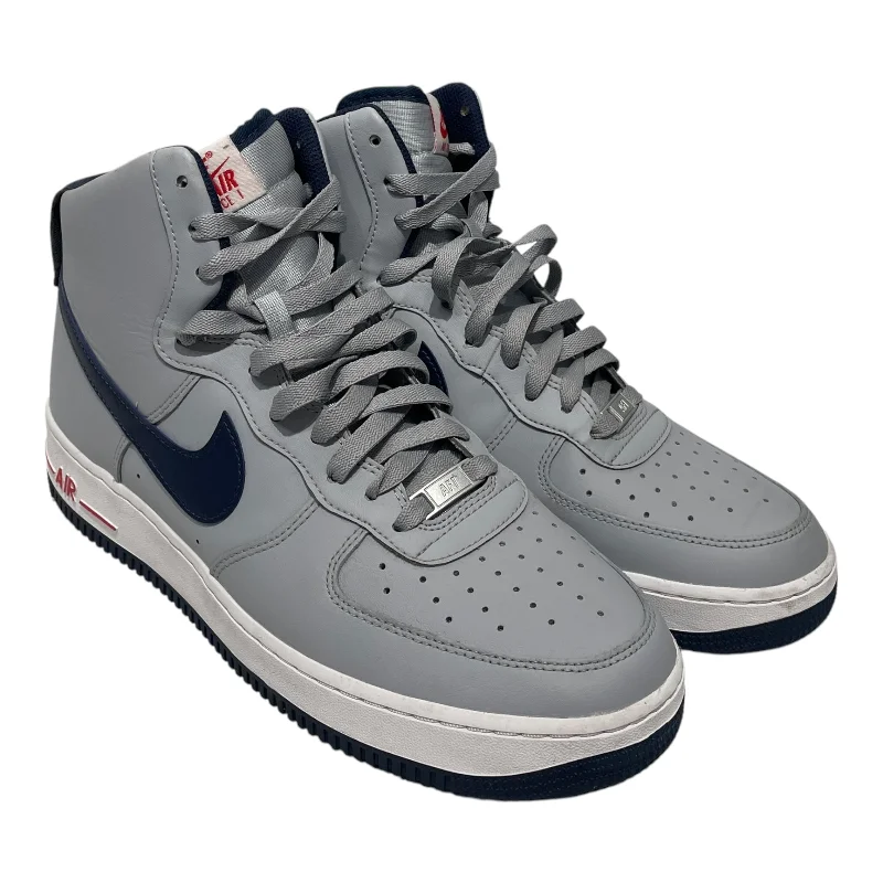 Men's Shock-Absorbing Shoes NIKE/Hi-Sneakers/US 11.5/GRY/AF1 HIGH NEW ENGLAND