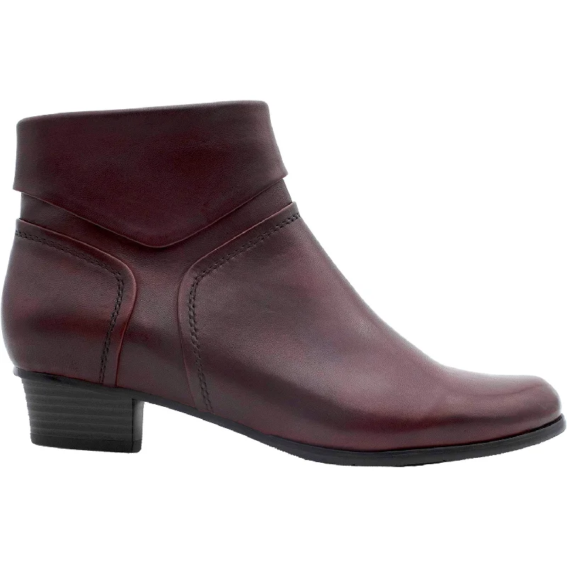 Men's Premium Boots Women's Regarde Le Ciel Stefany-378 Sangria Glove Leather