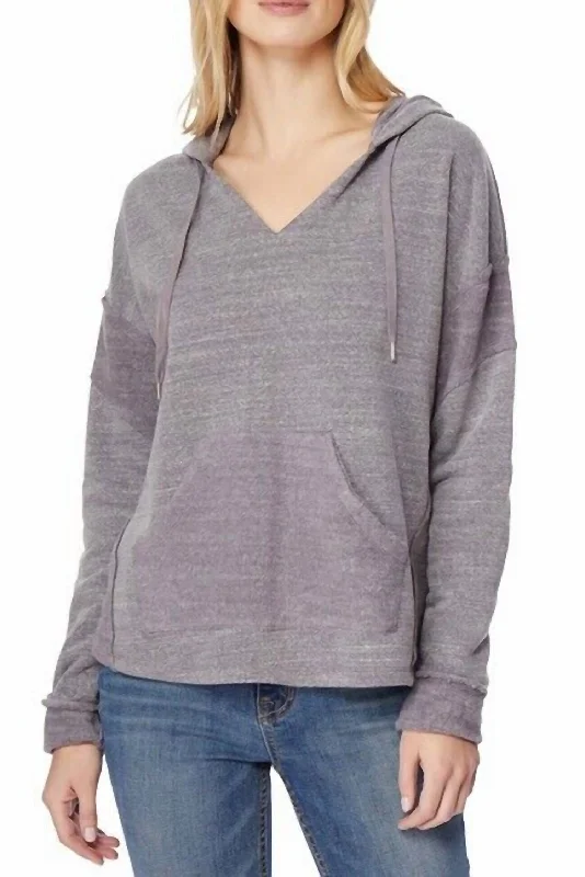 Women's High Street Fashion Kaia Fleece Hooded Ultra Soft Sweatshirt In Gray