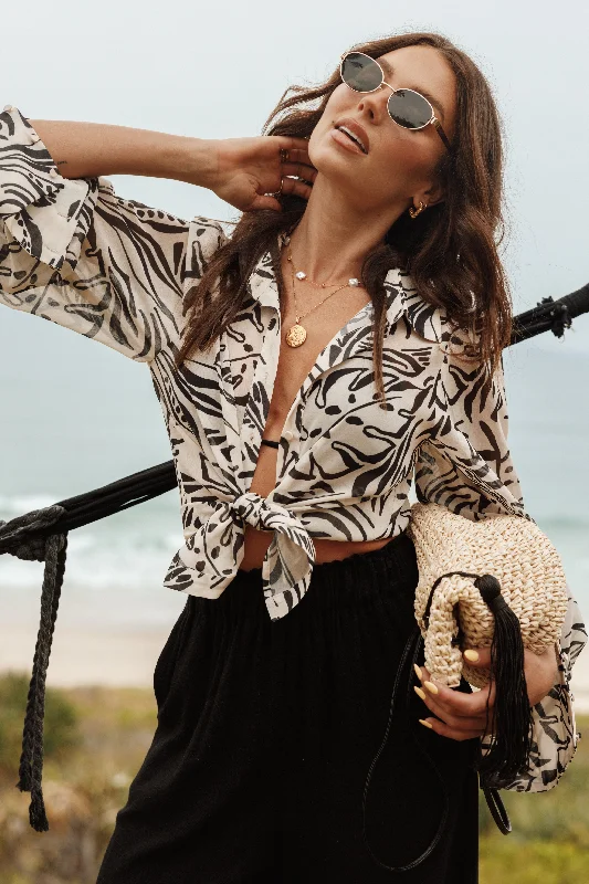 Minimalist Style Fleetwood Blouse - Santino Print