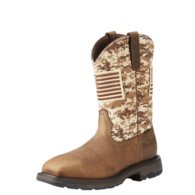 Men's Lightweight Shoes Ariat 10022968 WorkHog Patriot Steel Toe Work Boots