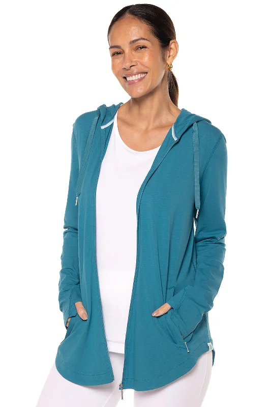 Online Boutique Stores Women's LumaLeo Zip-Up Hoodie | Tahitian Teal