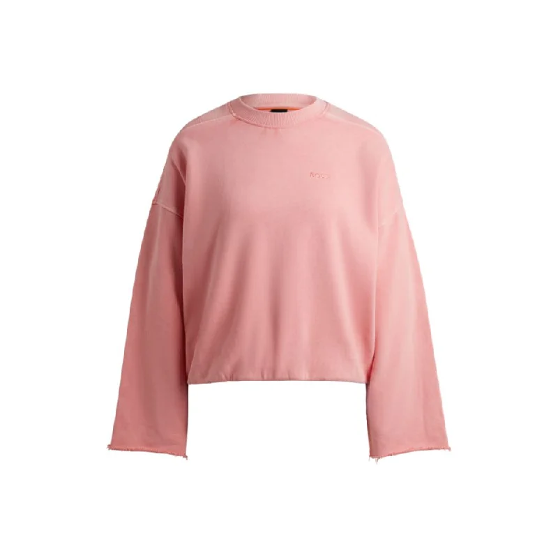 Athleisure Wear Cotton-terry sweatshirt with drawcord cuffs