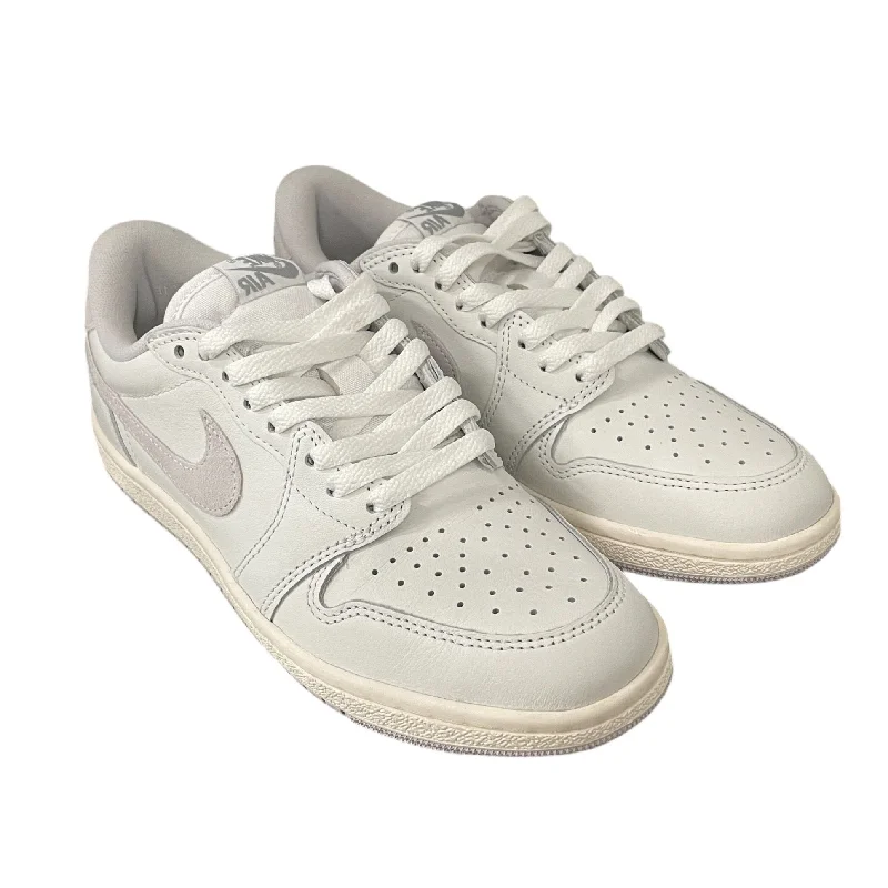 Men's Cozy Boots NIKE/Low-Sneakers/US 8/Leather/WHT/JORDAN 1 LOW NEUTRAL G