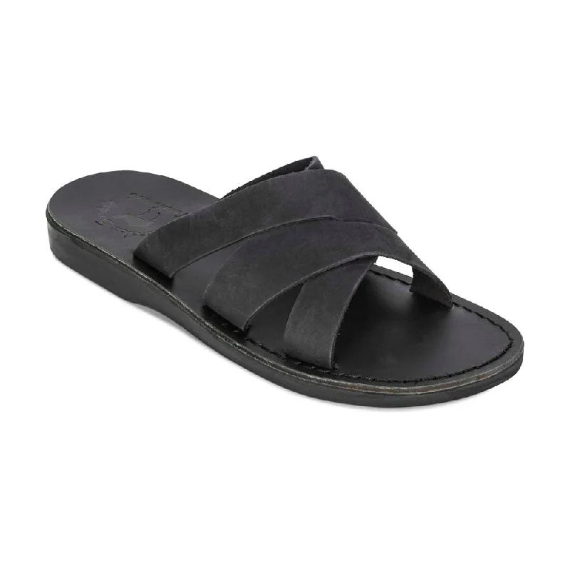 Men's All-Season Boots Axel - Leather Coastal Sandal | Black Nubuck