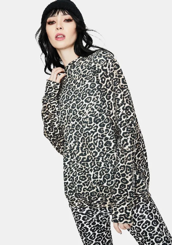 Latest Fashion Spring Leopard Diana Crewneck Sweatshirt