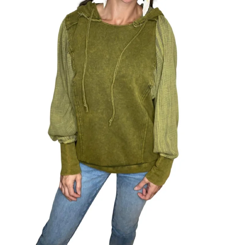 Stylish Women's Clothes for Work and Play Hazel Hoodie In Olive Green