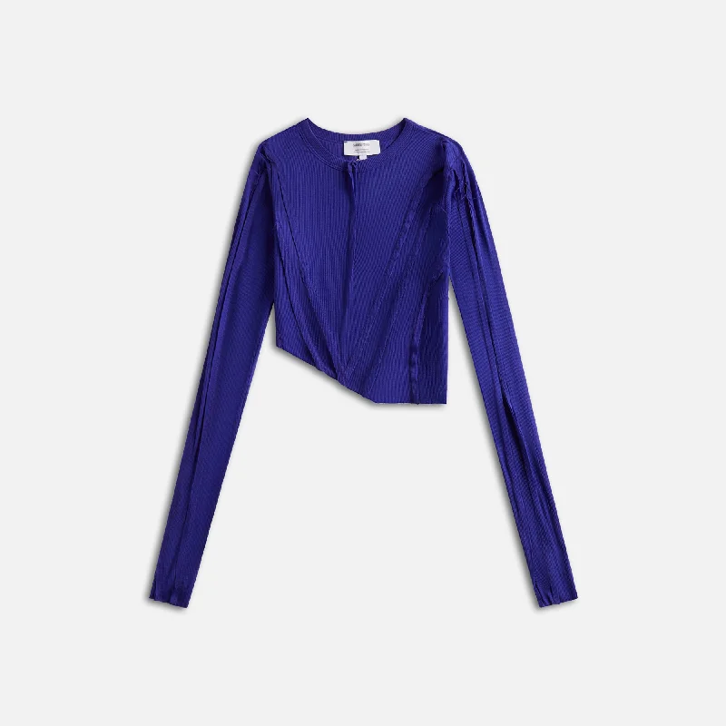 Stylish Women's Garments Sami Miro Vintage Asymetric Long Sleeve Tee - Amethyst