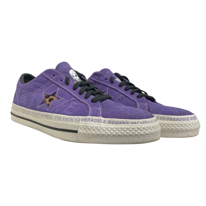 Men's Modern Shoes CONVERSE/Low-Sneakers/US 9/Suede/PPL/ONE STAR PRO OX
