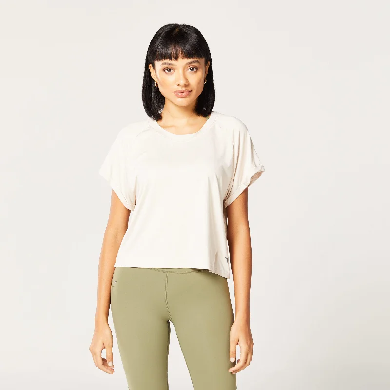 Women's Luxury Garments Code Relaxed Fit Tee - Light Cobblestone