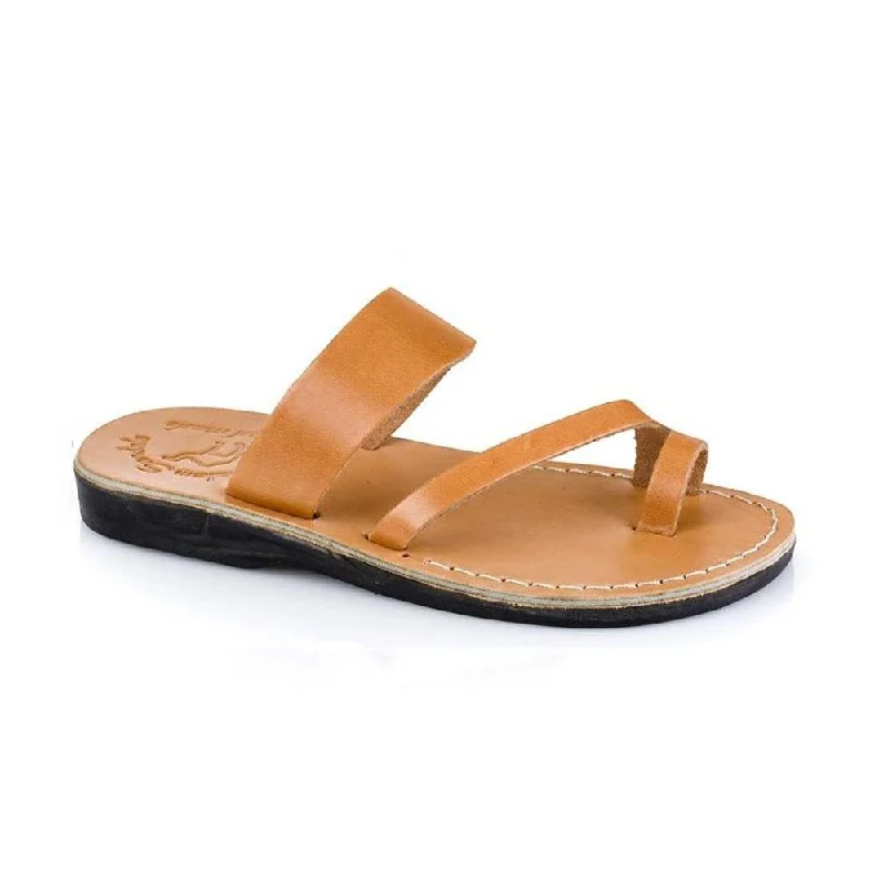 Men's Slip-Resistant Boots Zohar - Leather Toe Ring Sandal | Tan