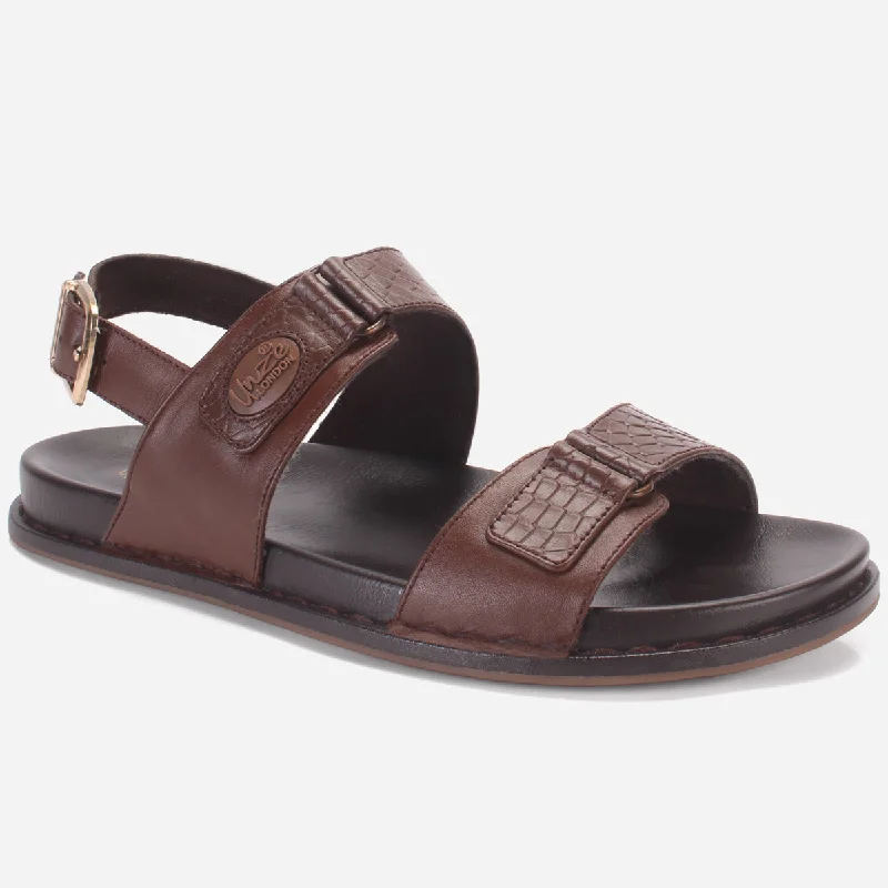 Men's Lightweight Boots Men "VEERO" Leather Open Toe Summer Flat Sandals