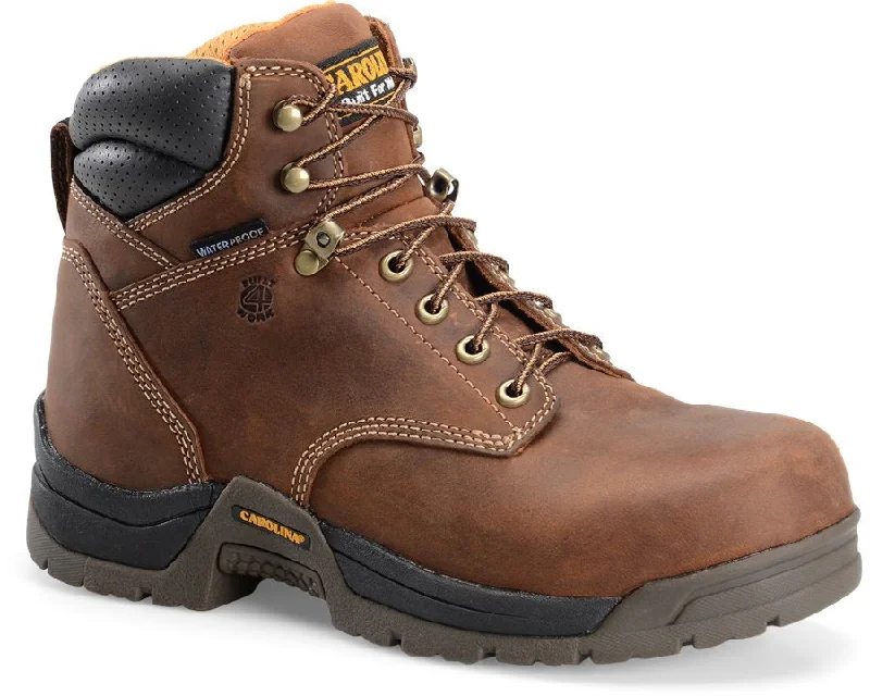 Men's Seamless Design Boots Carolina CA5520 Bruno Lo Composite Toe 6" Work Boots