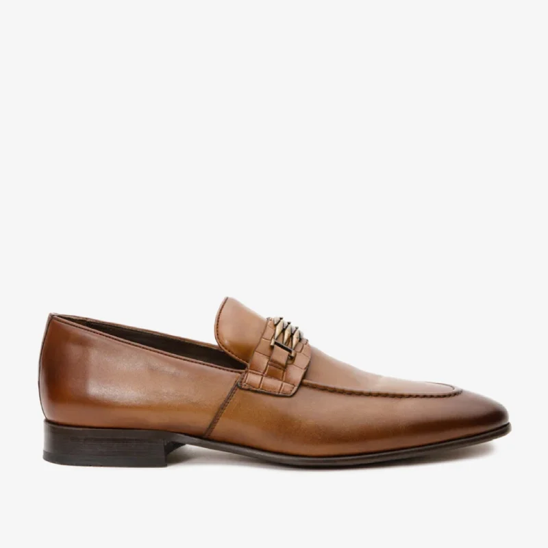 Men's Casual Boots The Bogota Tan Leather Bit Loafer Men Shoe