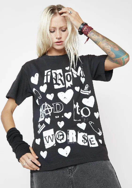 Women Apparel From Bad To Worse Graphic Tee