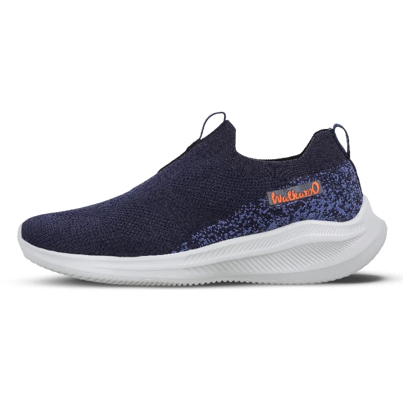 Men's Shock-Resistant Shoes Walkaroo Men Walking Shoes - XS9757 Navy Blue