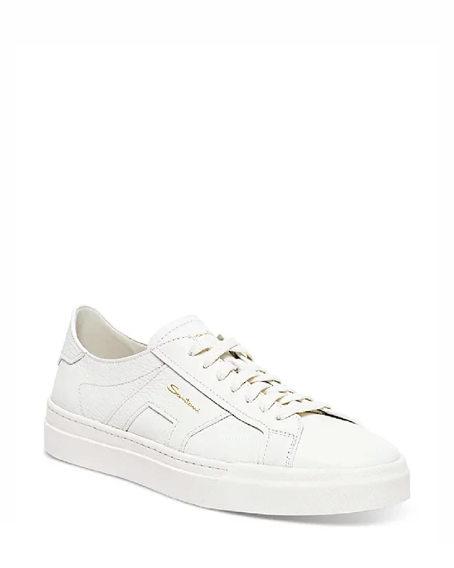 Men's Shock-Absorbing Shoes DBS Tumbled Leather Sneaker in White