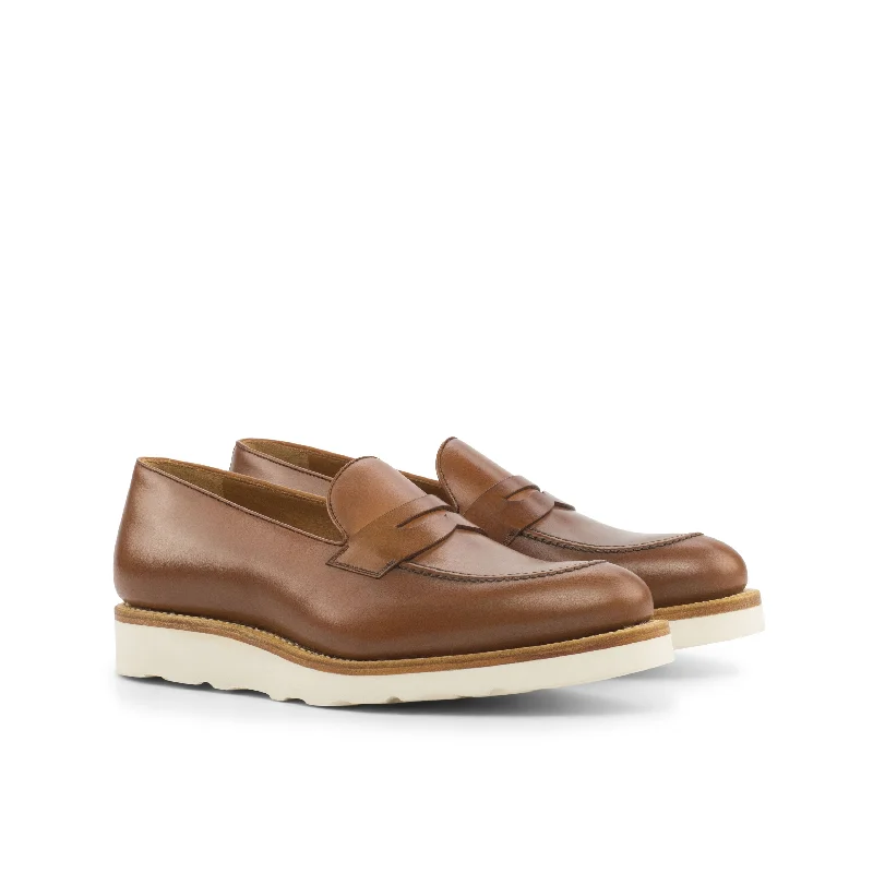 Men's Casual Shoes DapperFam Luciano in Med Brown Men's Italian Leather Loafer