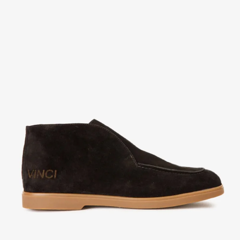 Men's Shock-Absorbing Shoes The Belek Black Open Walk Suede Leather Men Boot