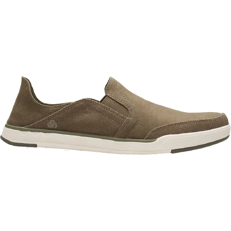 Stylish Shoes For Men Men's Clarks Cloudsteppers Step Isle Row Olive Canvas