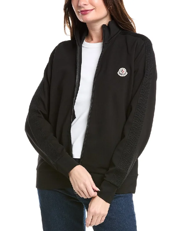 Women's Luxury Apparel Moncler Wool-Trim Sweatshirt