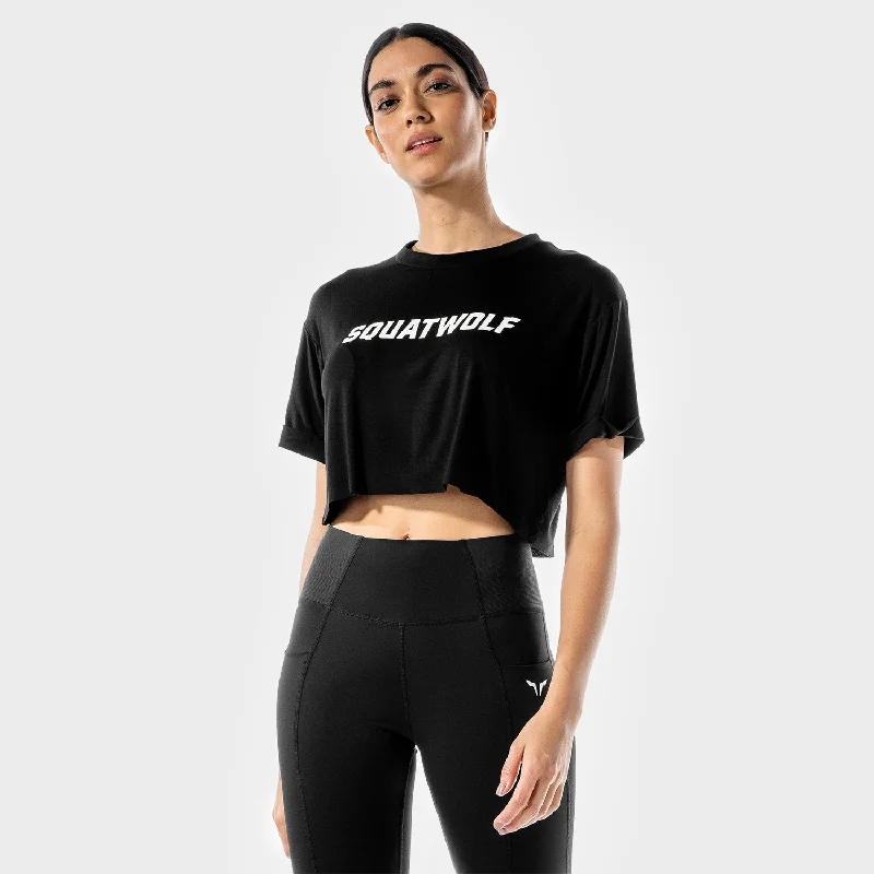 Women's Clothing Sale Iconic Crop Tee - Onyx