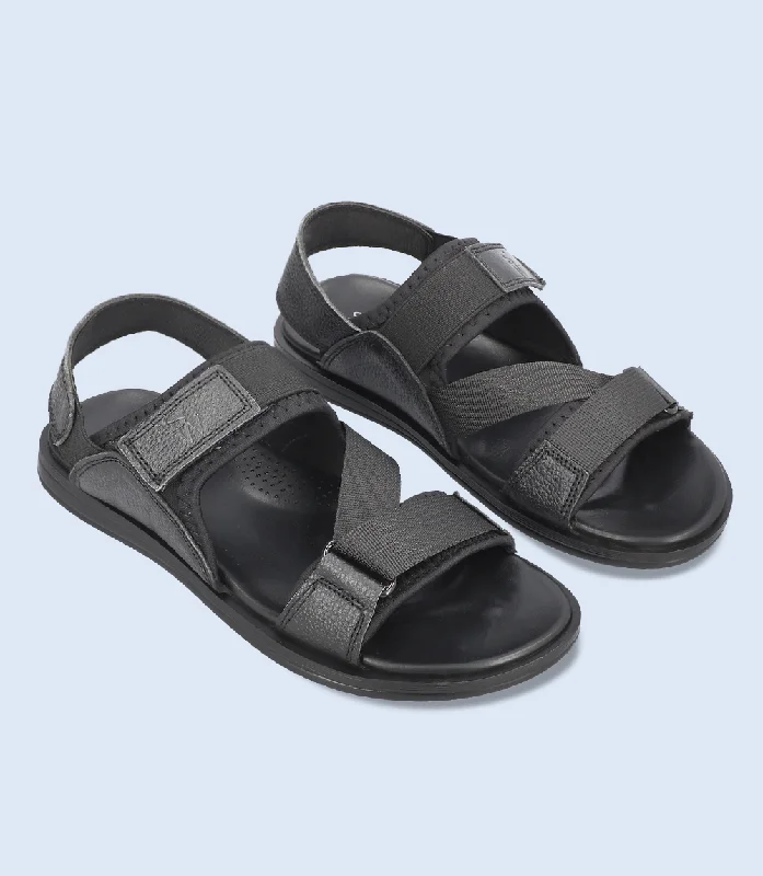 Men's All-Day Wear Shoes M7025-BLACK-Men Comfort Sandal