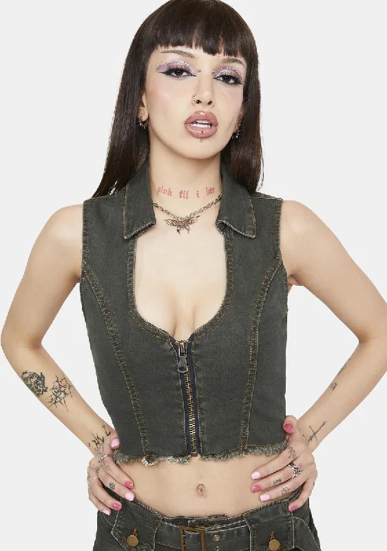 Women's Garments Mercury Rising Denim Vest