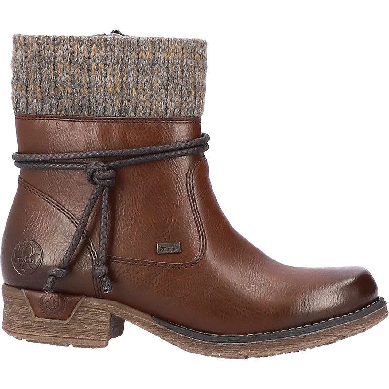 Men's Supportive Boots Women's Rieker 79688-25 Fee 88 Brown/Graphite Synthetic
