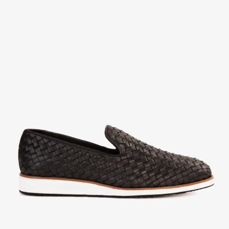 Men's Stylish Boots The Ostrava Black Leather Woven Slip-on Loafer Men Shoe Final Sale! Men's Stylish Boots The Ostrava Black Leather Woven Slip-on Loafer Men Shoe Final Sale!