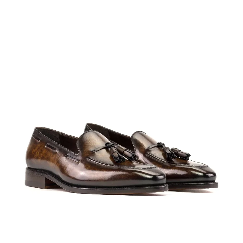 Men's Shock-Resistant Boots DapperFam Luciano in Brown Men's Hand-Painted Patina Loafer Men's Shock-Resistant Boots DapperFam Luciano in Brown Men's Hand-Painted Patina Loafer