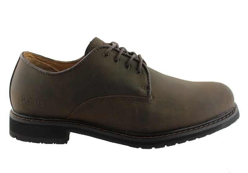 Men's Shock-Resistant Shoes Slatters Telfast Mens Comfortable Leather Lace Up Shoes