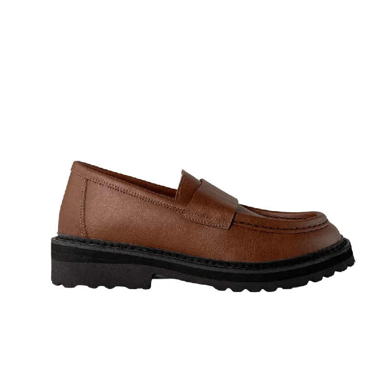 Men's Temperature-Regulating Shoes 'Everyday Loafer' unisex vegan shoe with chunky sole by Ahimsa - cognac Men's Temperature-Regulating Shoes 'Everyday Loafer' unisex vegan shoe with chunky sole by Ahimsa - cognac