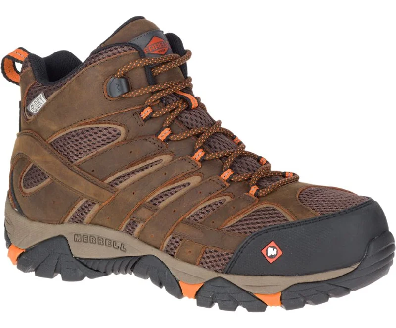 Men's Energy-Return Shoes Merrell Men's Moab Vertex Mid Waterproof Comp Toe Work Boot Wide Width Men's Energy-Return Shoes Merrell Men's Moab Vertex Mid Waterproof Comp Toe Work Boot Wide Width