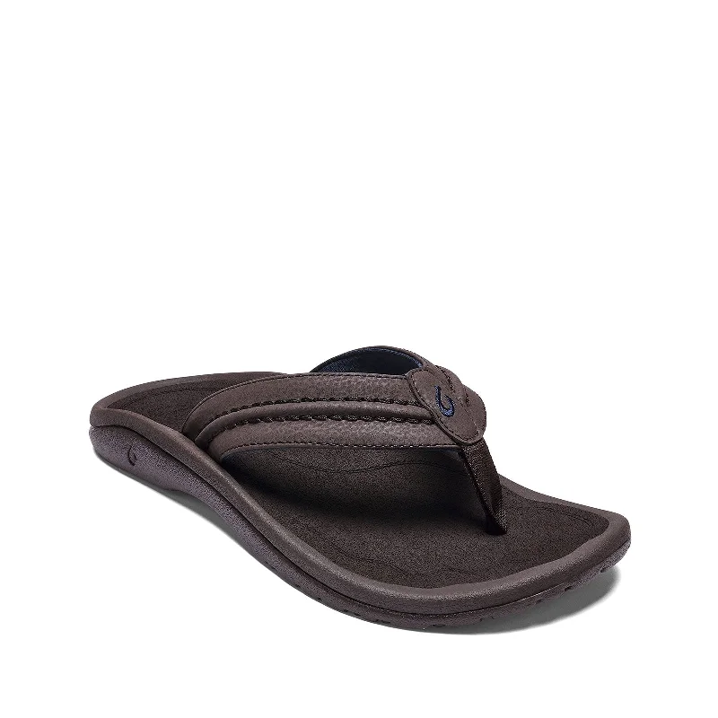 Men's Seamless Design Shoes Men's Shoes OluKai HOKUA Water Resistant Flip Flop Sandals 10161-6363 DARK WOOD Men's Seamless Design Shoes Men's Shoes OluKai HOKUA Water Resistant Flip Flop Sandals 10161-6363 DARK WOOD