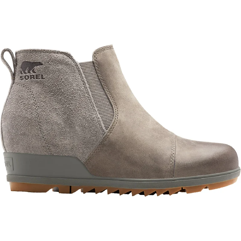 Men's Eco-Friendly Boots Women's Sorel Evie Pull-On Quarry/Gum 2 Leather/Suede