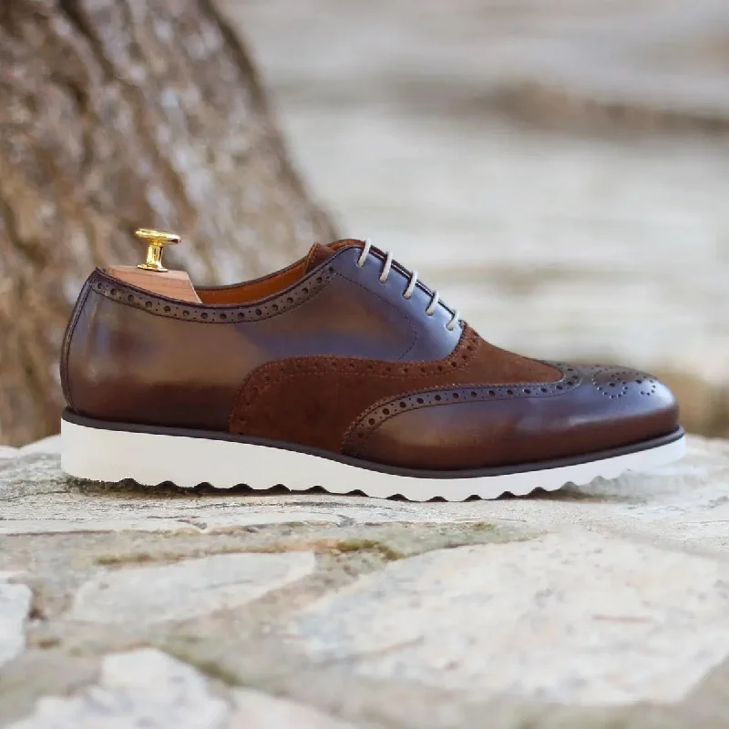 Exclusive Online Sale On Durable Shoes DapperFam Aeron in Dark Brown Men's Lux Suede & Italian Leather Full Brogue Exclusive Online Sale On Durable Shoes DapperFam Aeron in Dark Brown Men's Lux Suede & Italian Leather Full Brogue