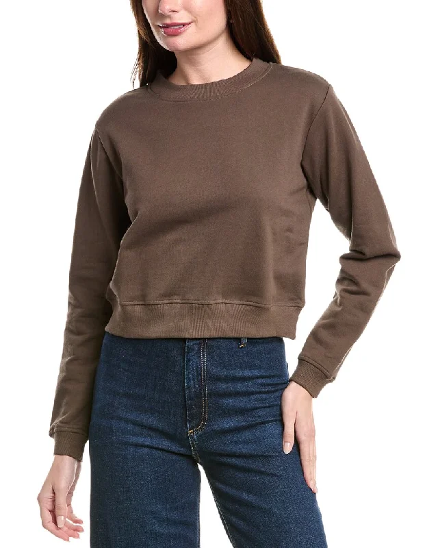 Women's Outerwear Apparel POINT Crop Crewneck Sweatshirt