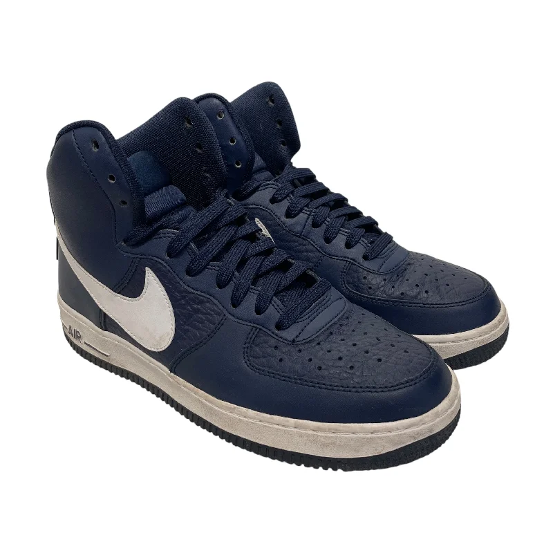 Men's Slip-Resistant Boots NIKE/AIR FORCE 1 HIGH 07/Hi-Sneakers/US 9/NVY/315121-414