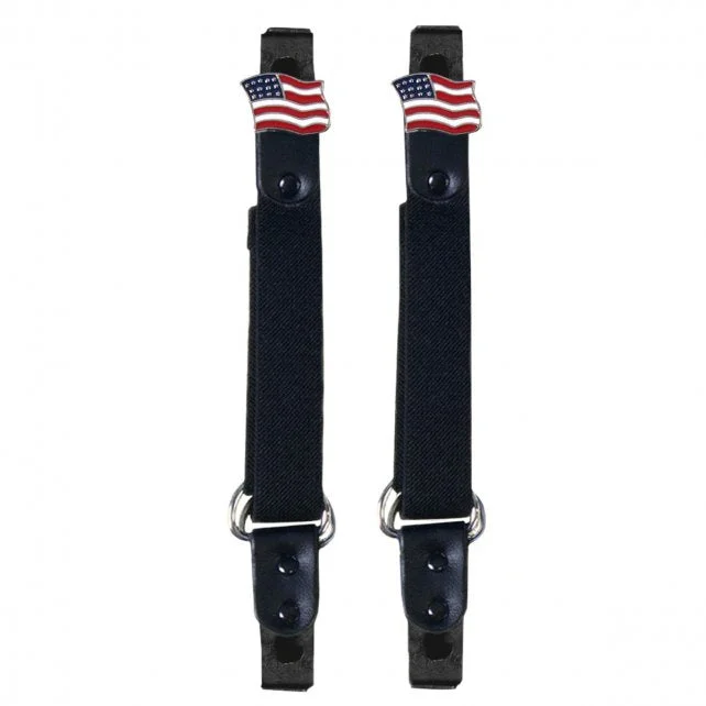 Men's Sporty Shoes Hot Leathers BUA2008 American Flag Motorcycle Riding Pant Clips