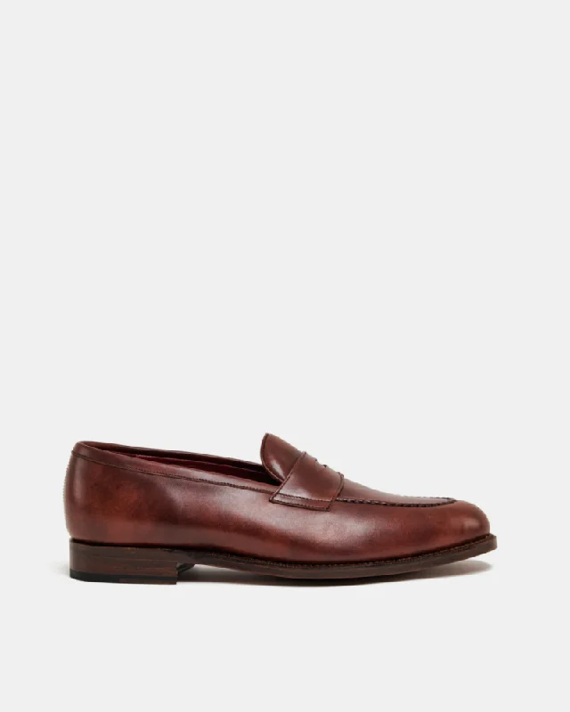 Men's Temperature-Regulating Shoes Museum Cognac Leather Penny Loafer