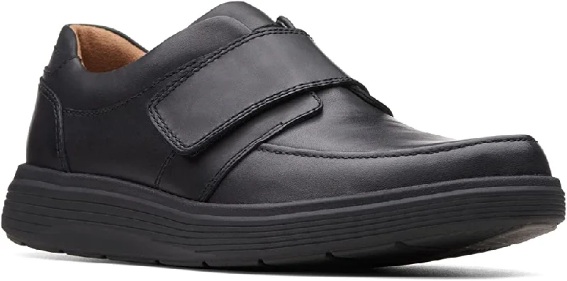 Men's Waterproof Boots Clarks Un Abode Strap, Black Wide